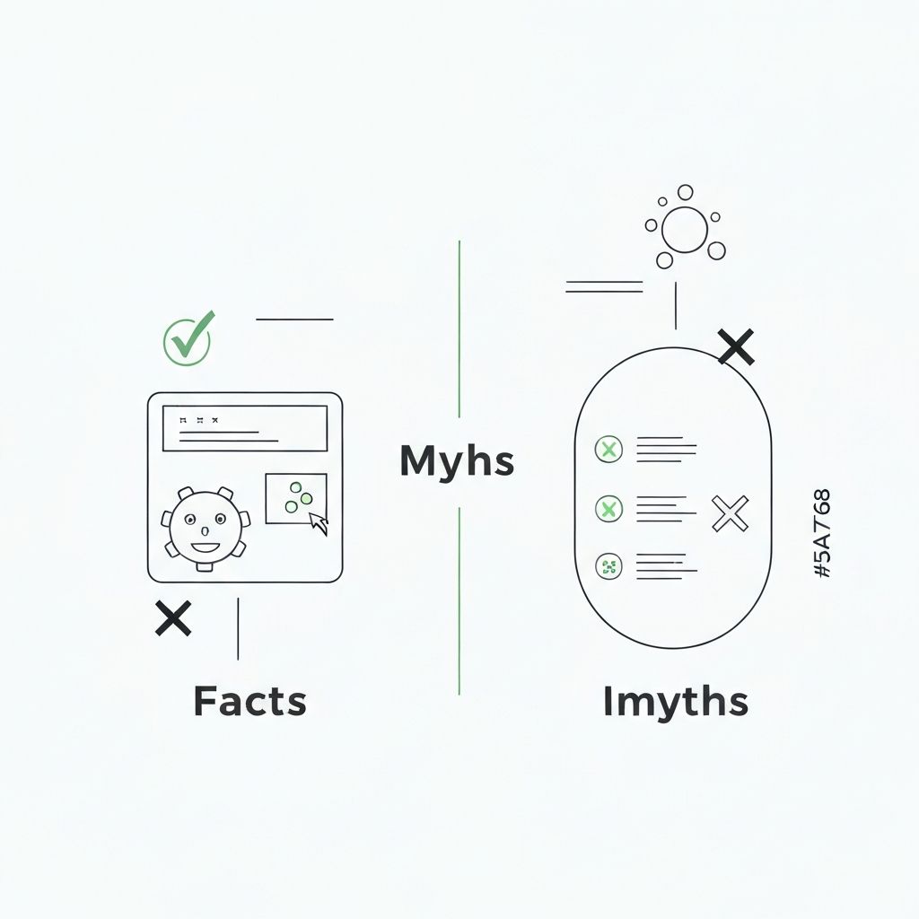 Facts versus myths comparison illustration
